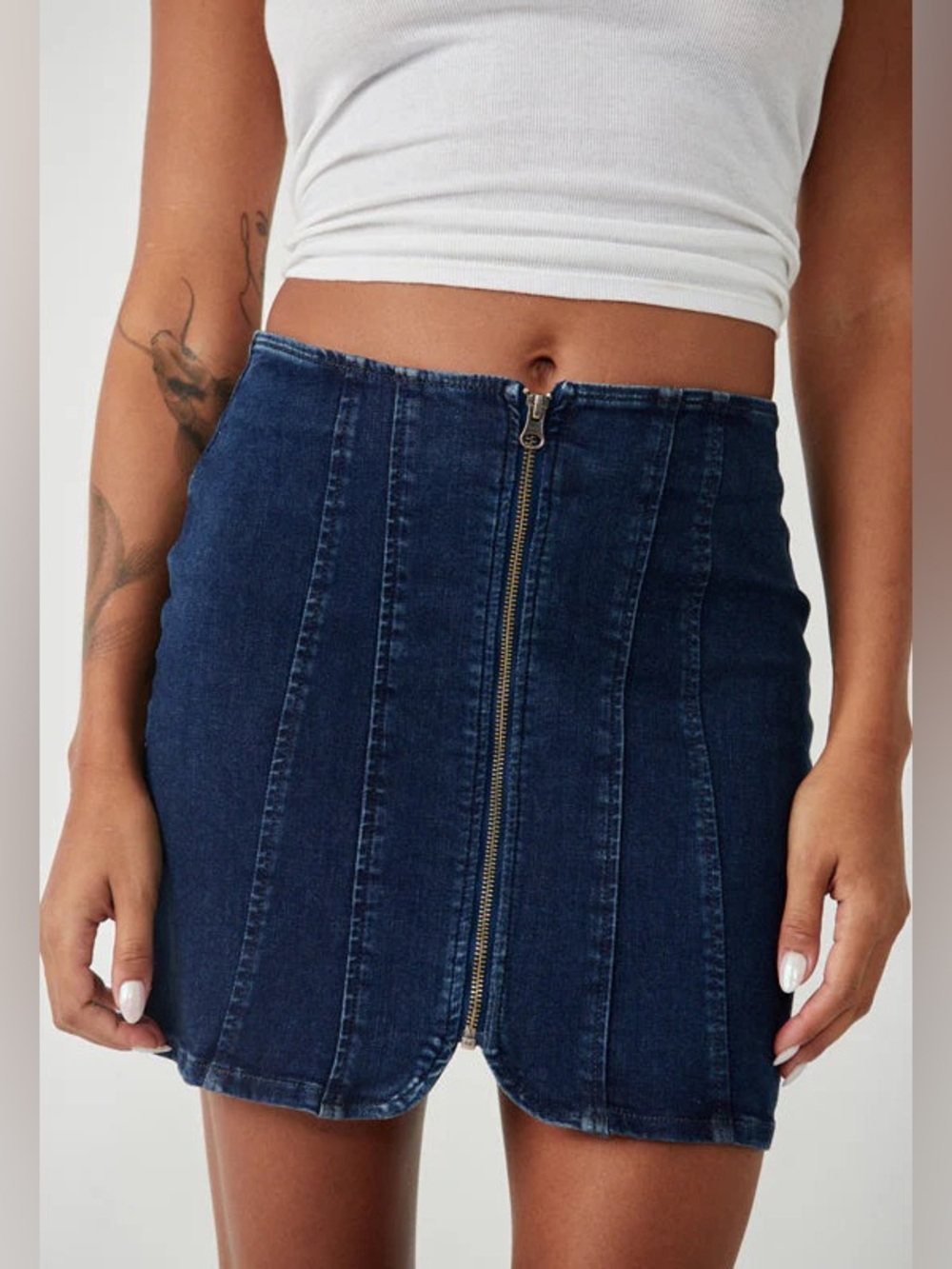 Free People We The Free Layla Denim Miniskirt Size 12